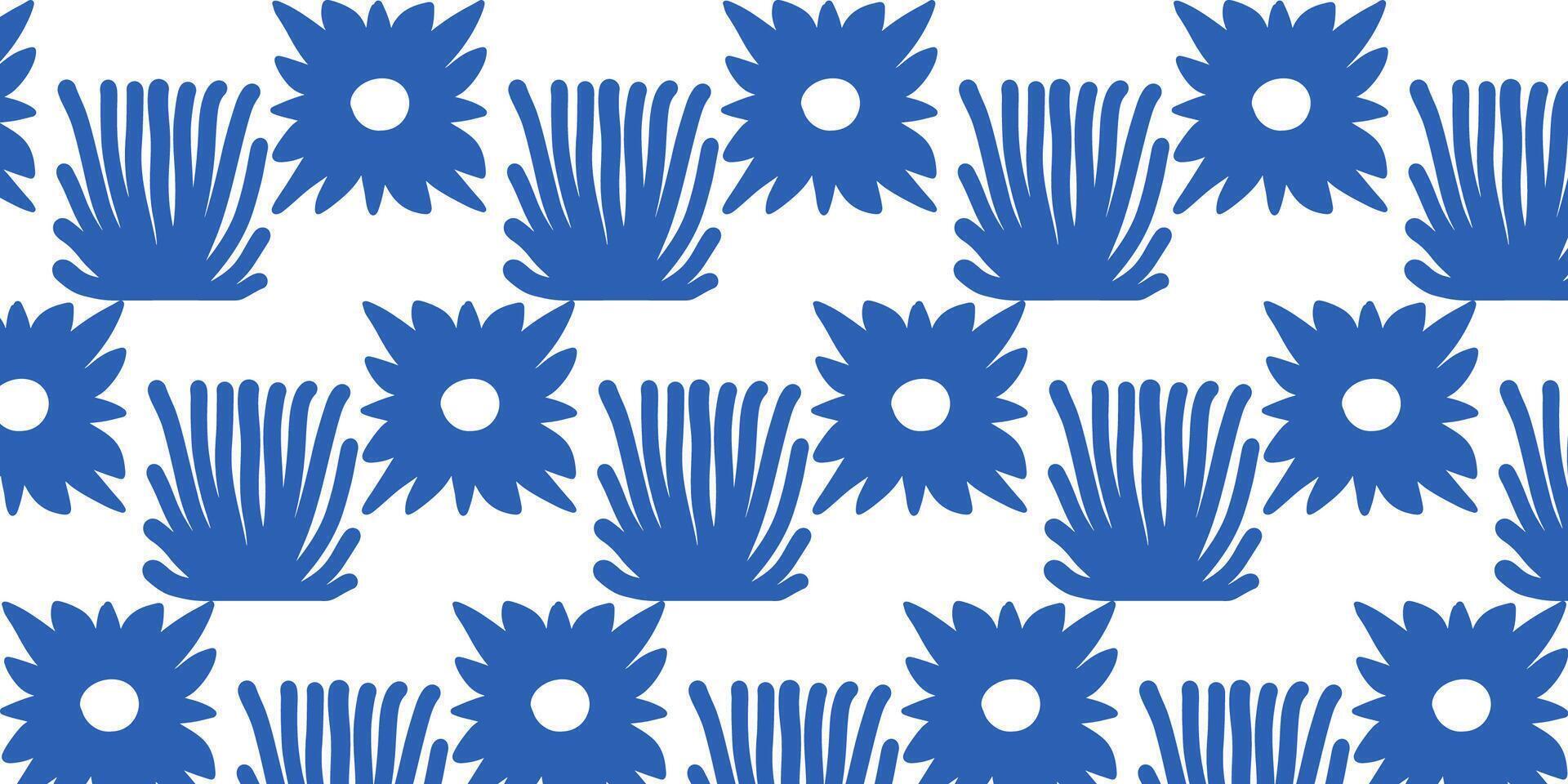 Geometric floral pattern vector