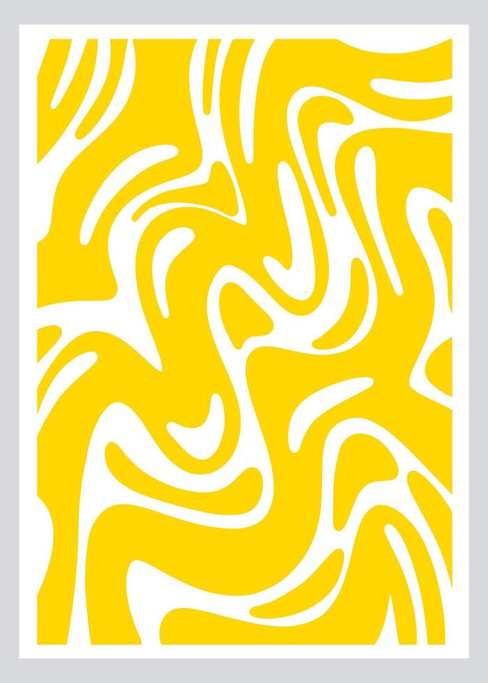 Abstract yellow fluid art. Liquid art background vector