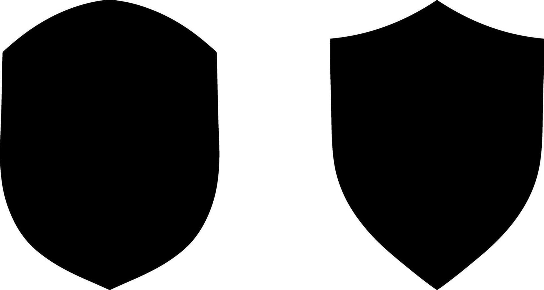 Shield guard icon Stencil filled collection sign vector