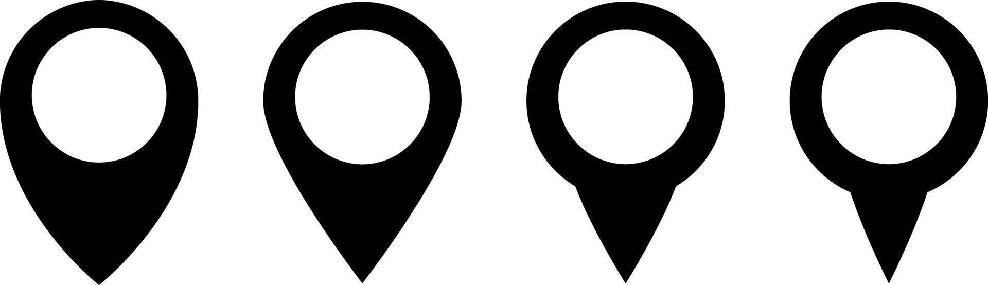 Map pointer set icon. GPS location symbols vector