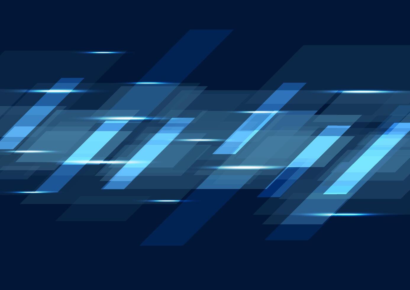 Dark blue glowing tech geometric background vector