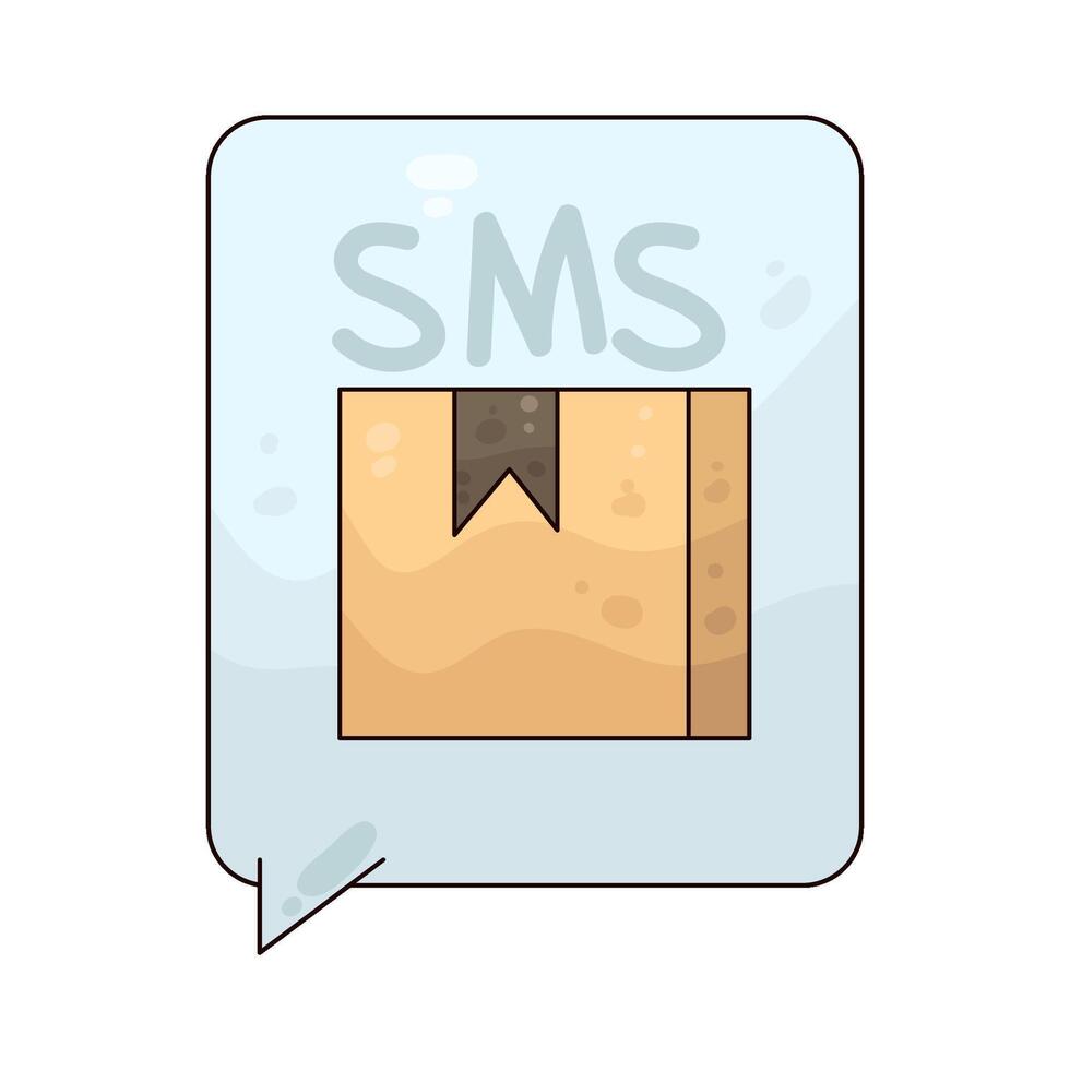 Illustration of Delivery SMS vector