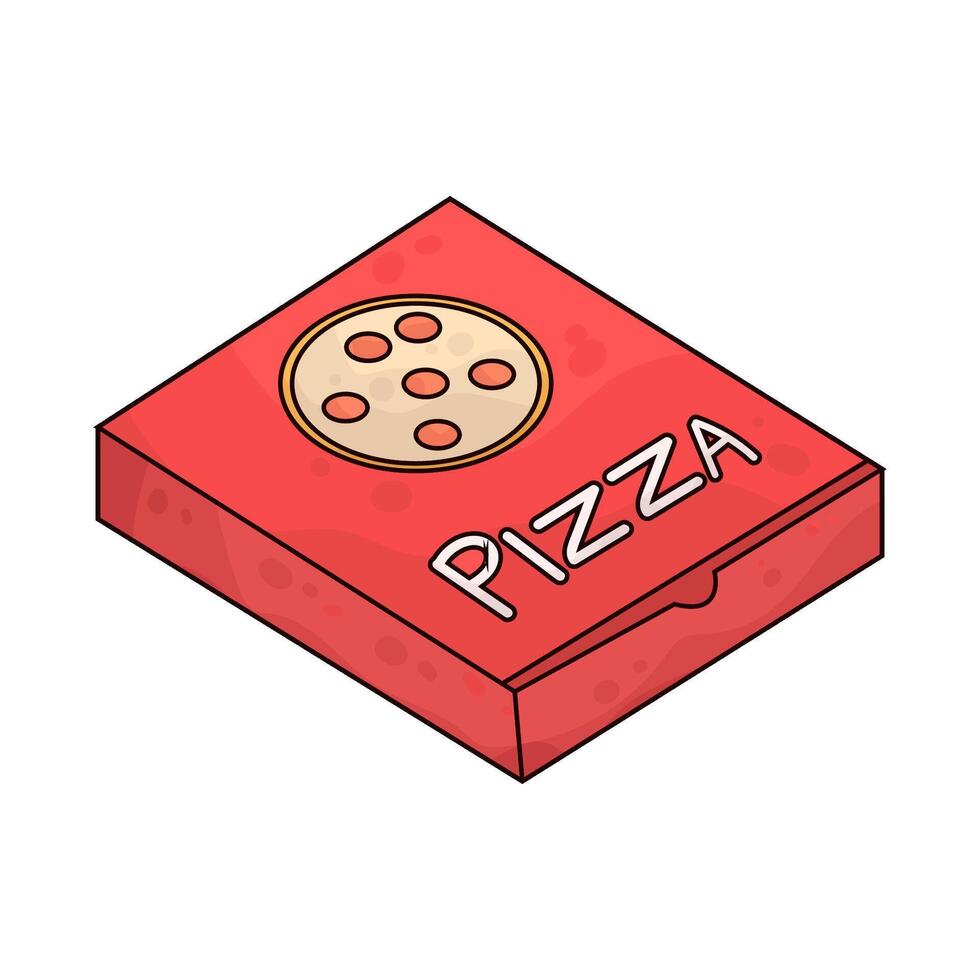 Illustration of Pizza box vector