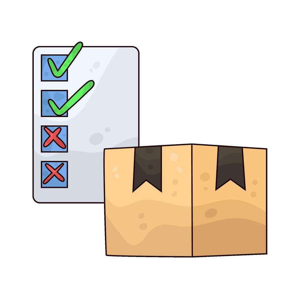 Illustration of delivery checklist vector