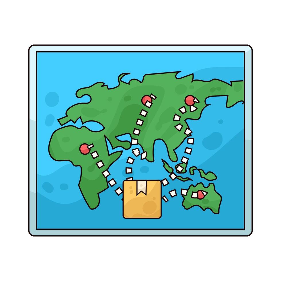 Illustration of Delivery location vector
