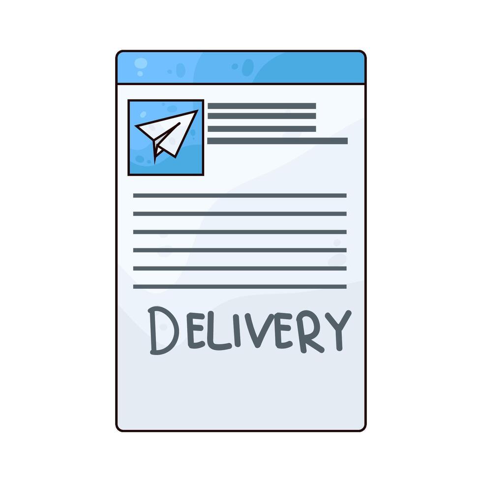 Illustration of Document delivery vector