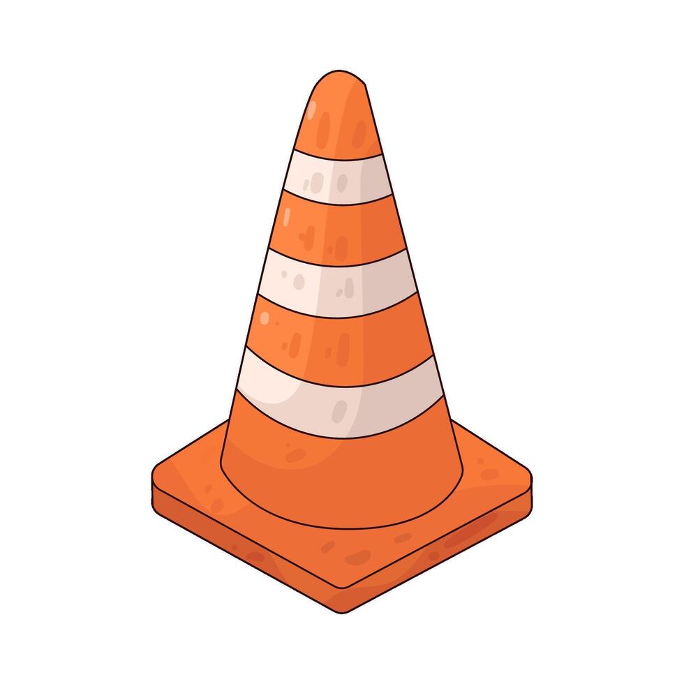 Illustration of Warning Cone vector