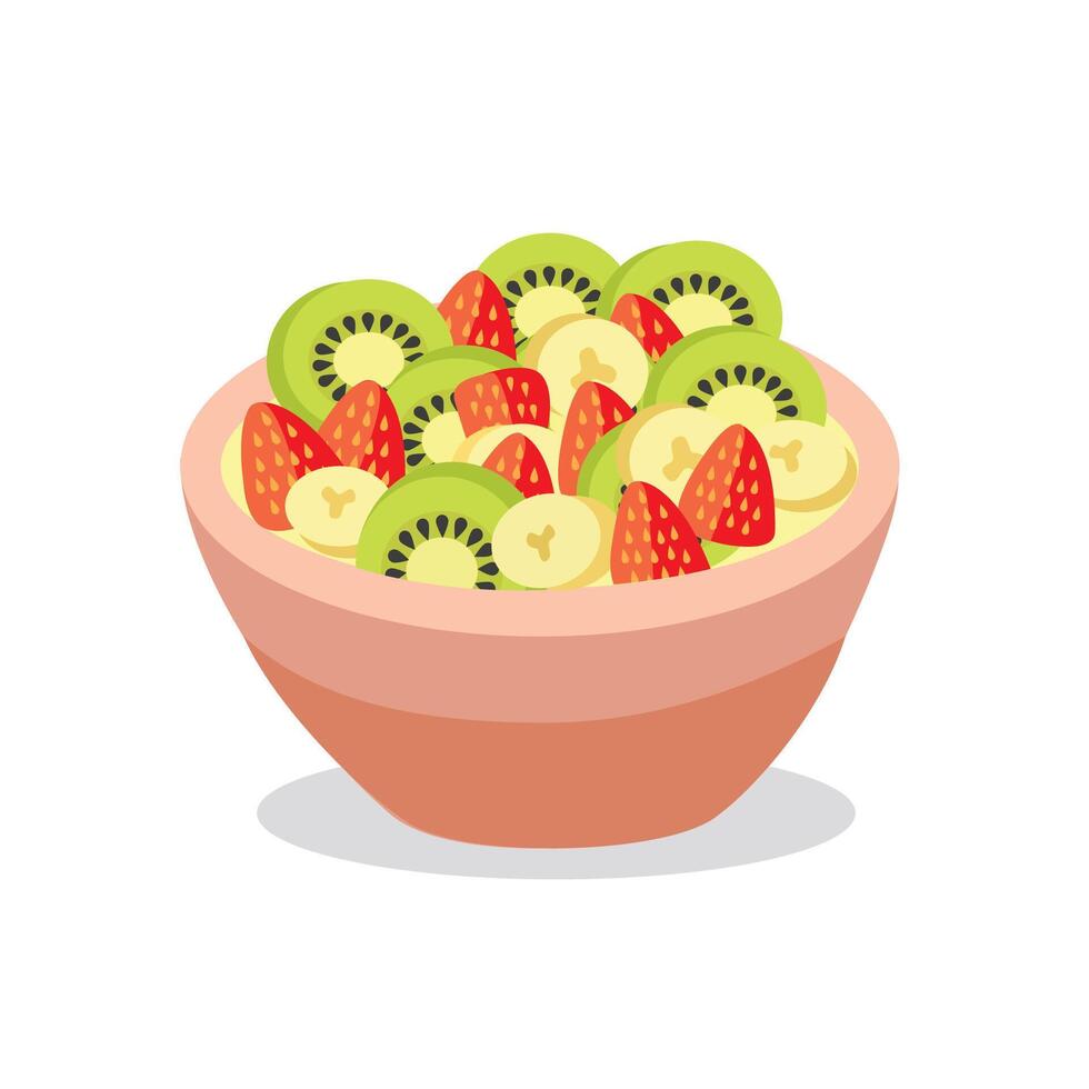 fruit salad illustration vector
