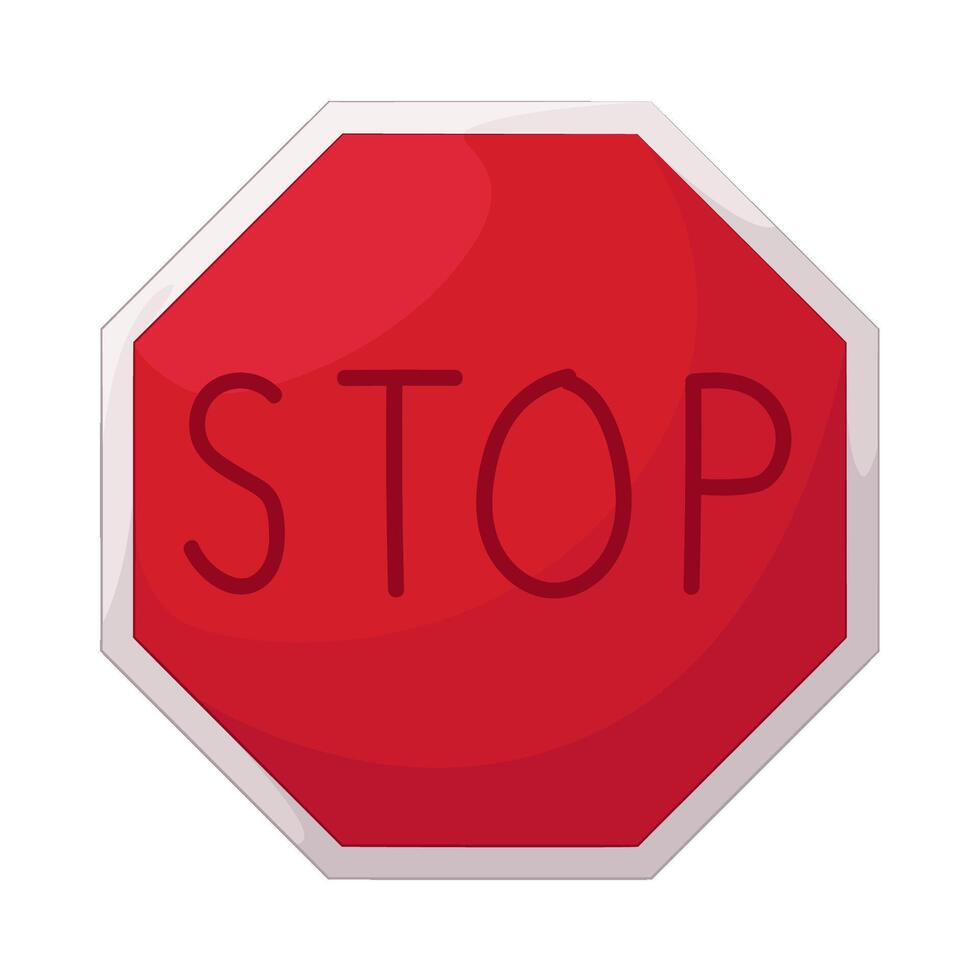 Illustration of stop sign vector