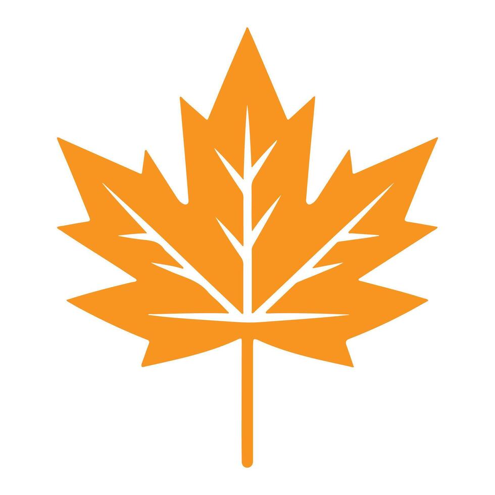 Vibrant Maple Leaf Isolated Against White vector