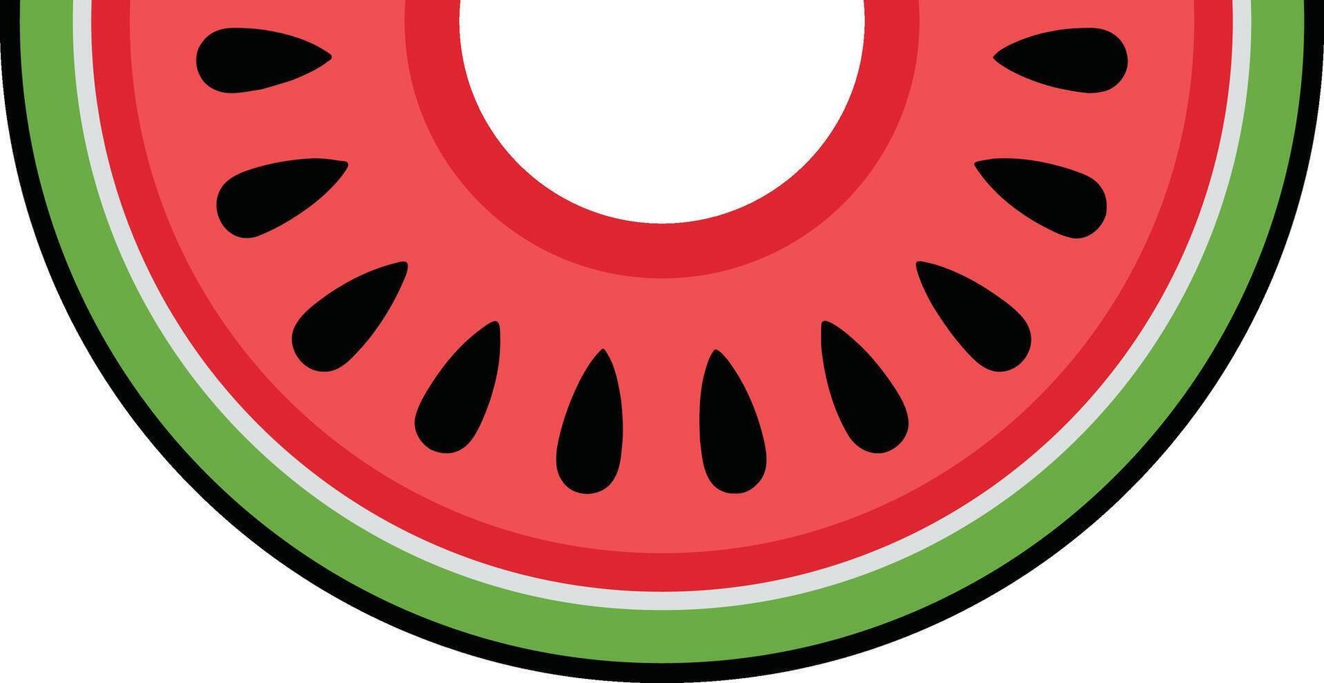 Sweet Watermelon Piece Isolated on White Background vector
