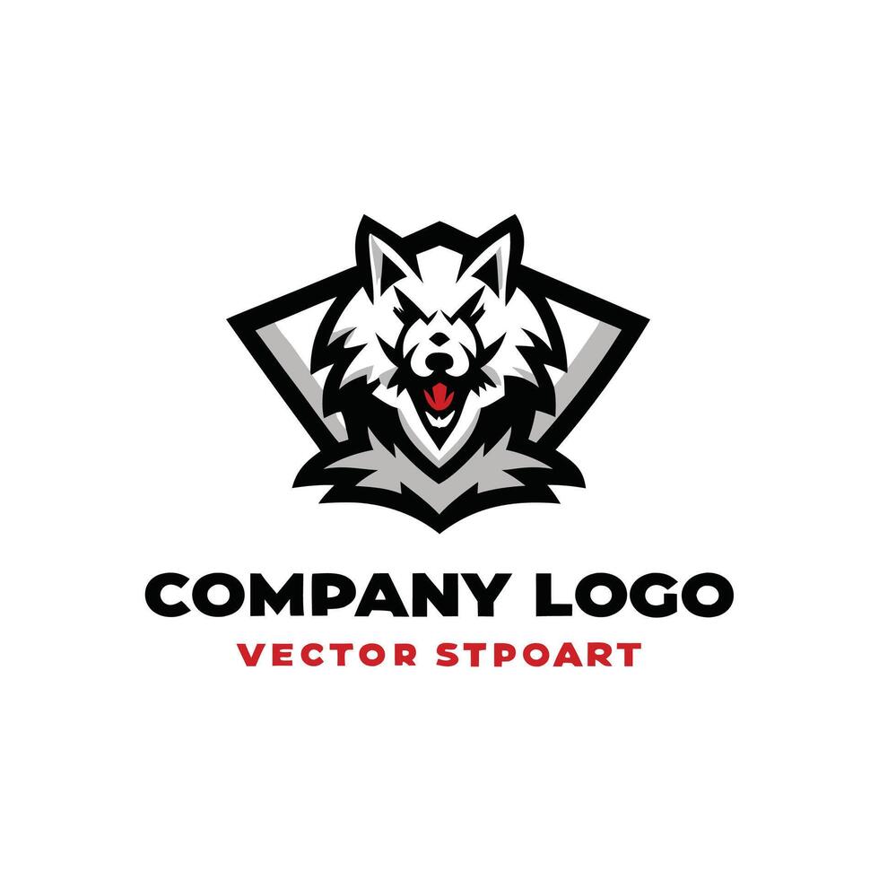 the wolf logo for a company vector