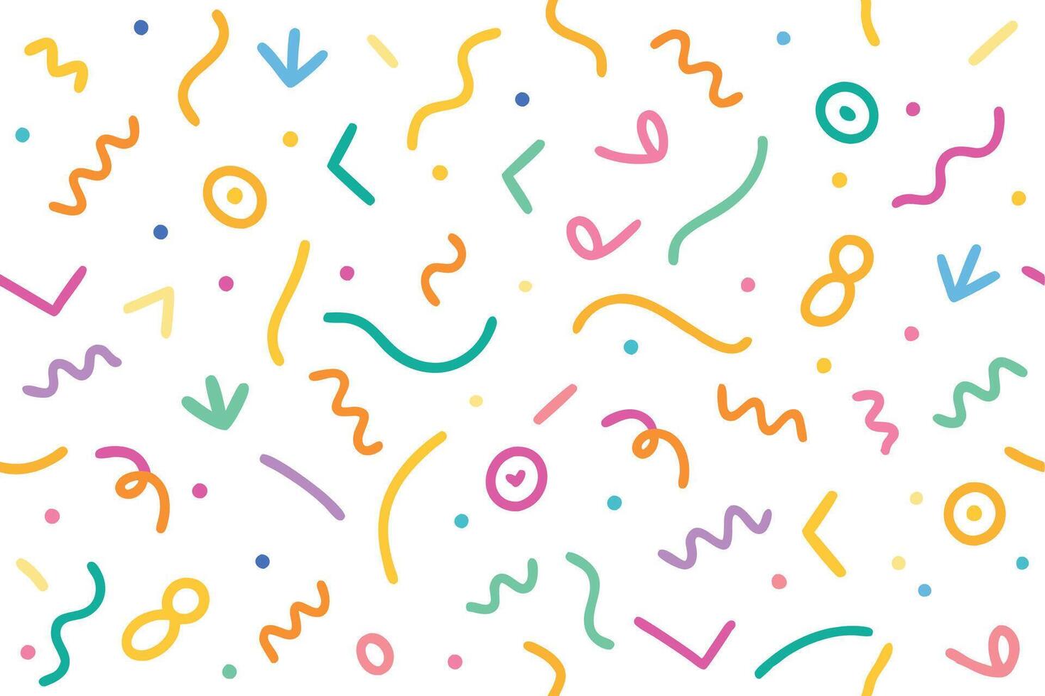 a colorful background with many different shapes and lines vector