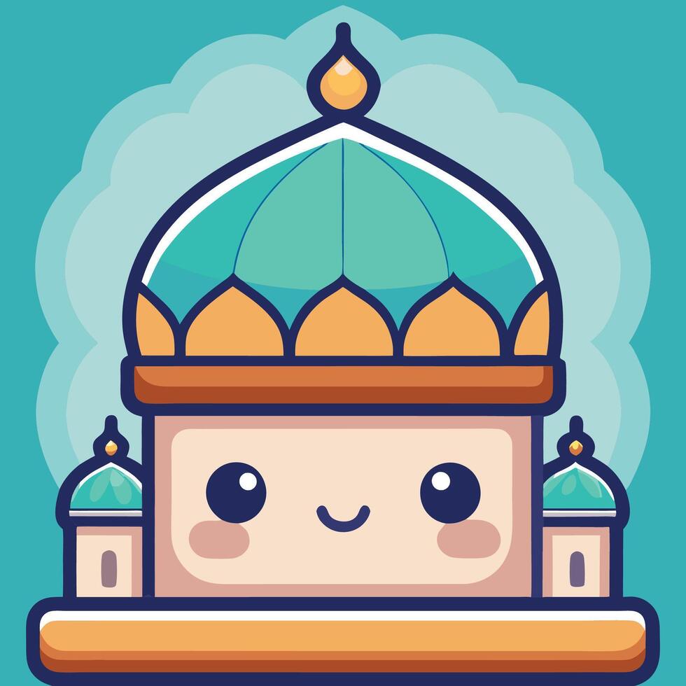 a cartoon character with a dome on top of a building vector