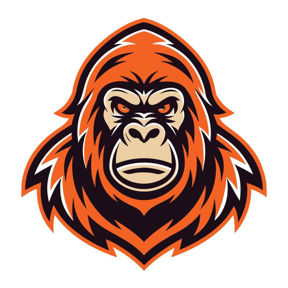 gorilla head mascot mascot head illustration vector