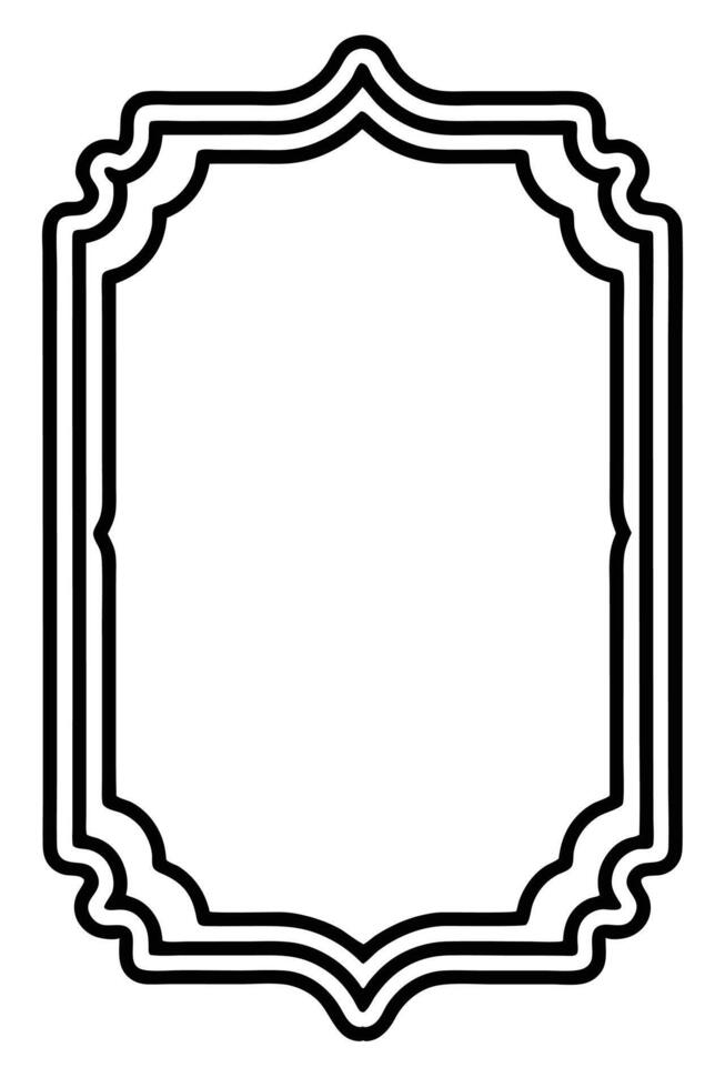a black and white drawing of a frame vector