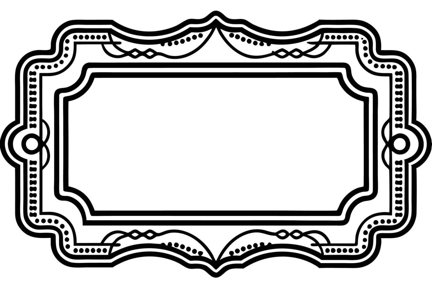 a black and white drawing of a frame vector