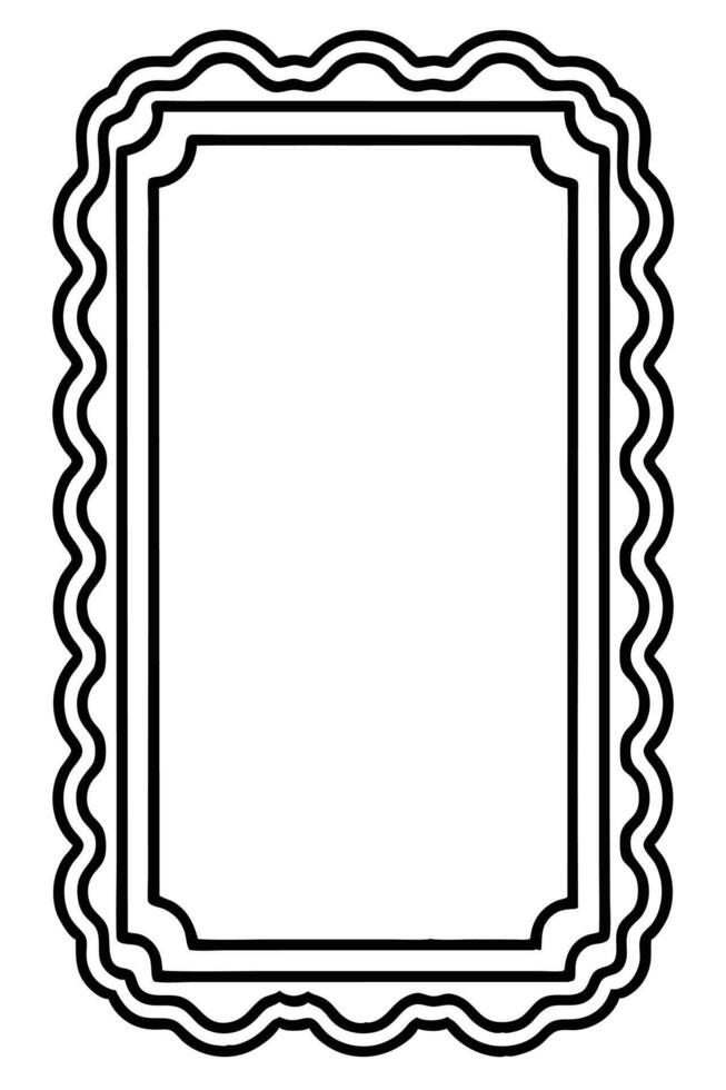 a black and white drawing of a frame vector