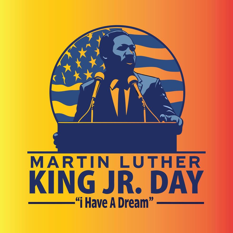 Martin Luther King Jr. Day Celebration Artwork vector