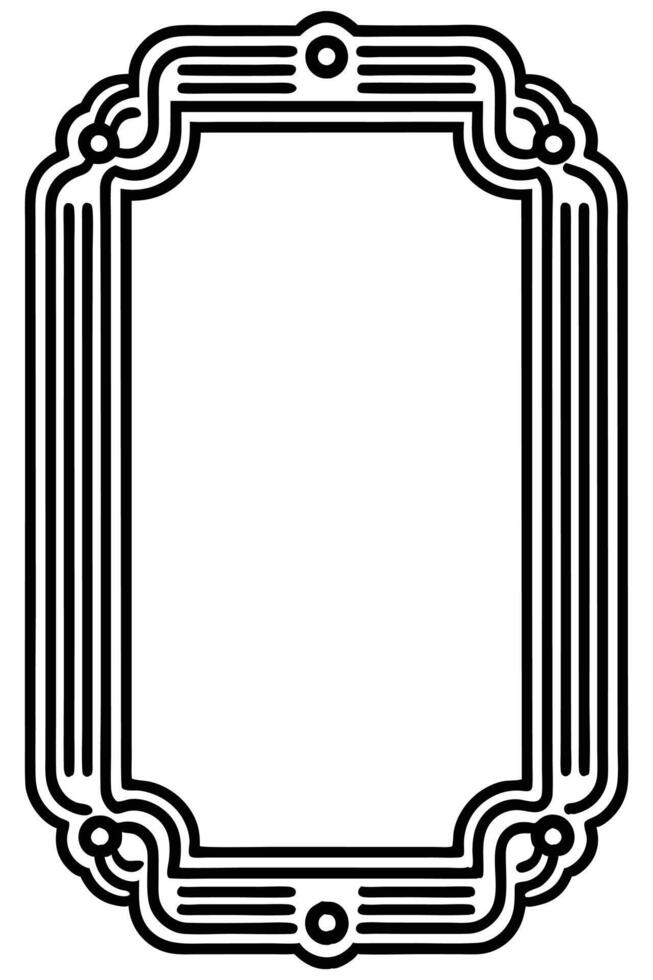 a black and white drawing of a frame vector