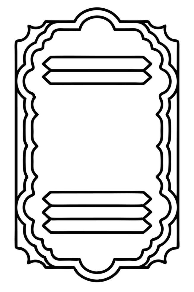 a black and white drawing of a frame vector