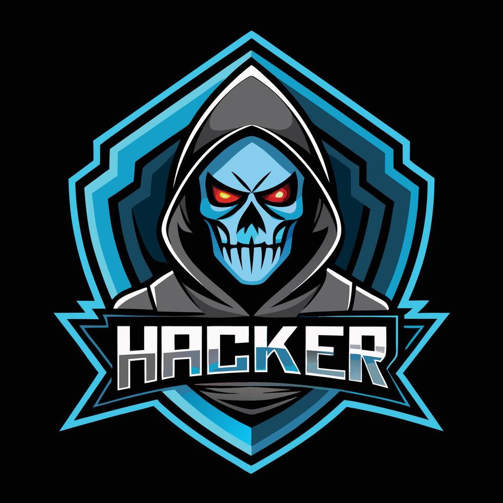 the logo for hacker vector