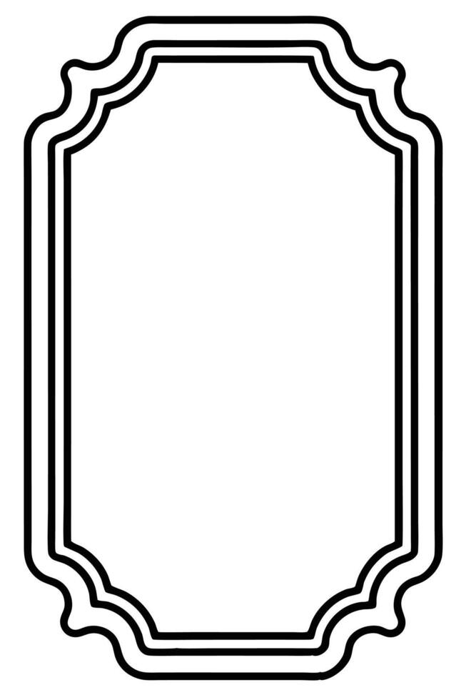 a black and white outline of a frame vector