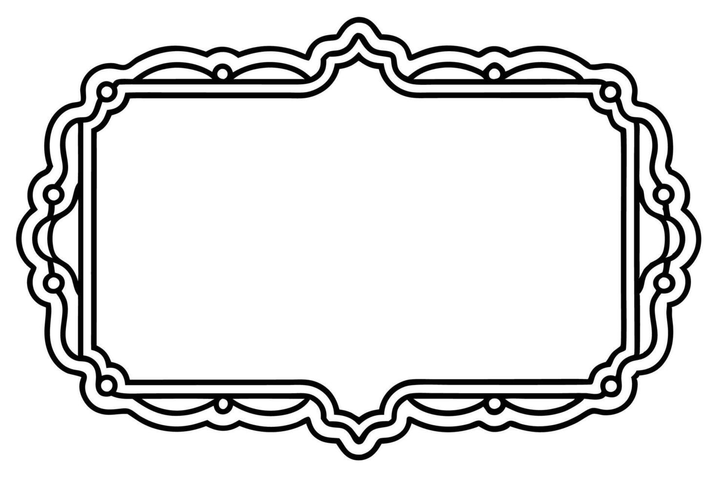 a black and white drawing of a frame vector