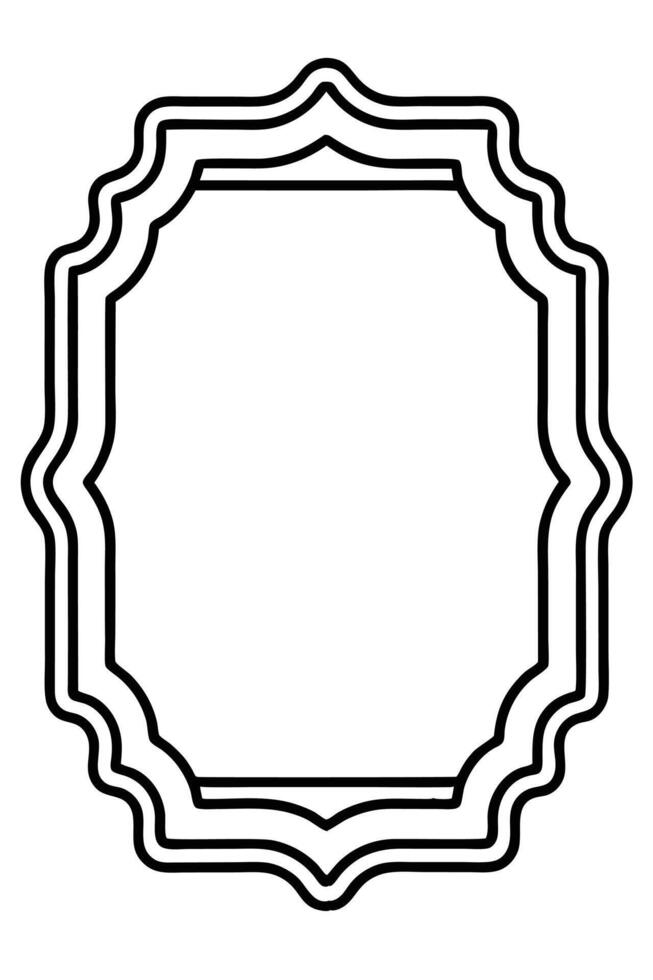 a black and white drawing of a frame vector
