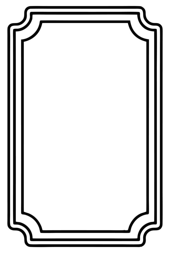 a black and white outline of a frame vector