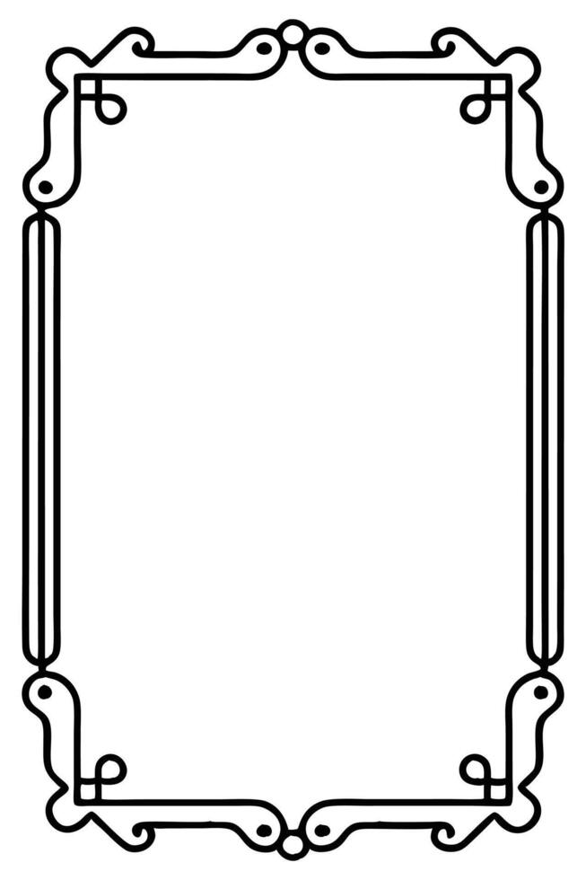 a black and white drawing of a frame vector