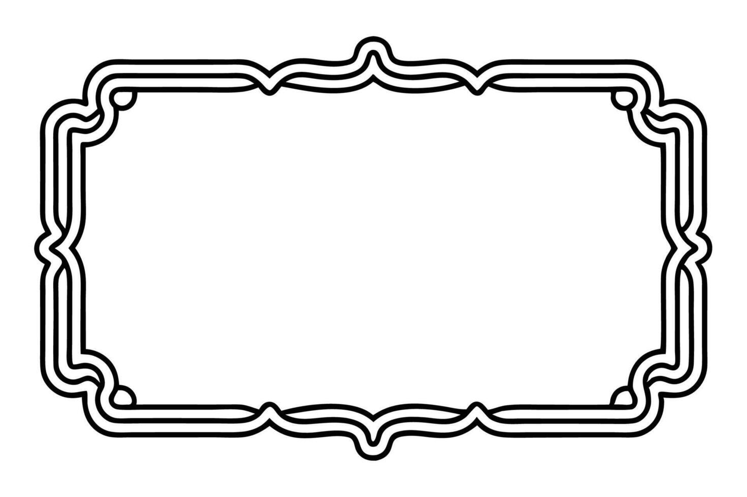 a black and white drawing of a frame vector