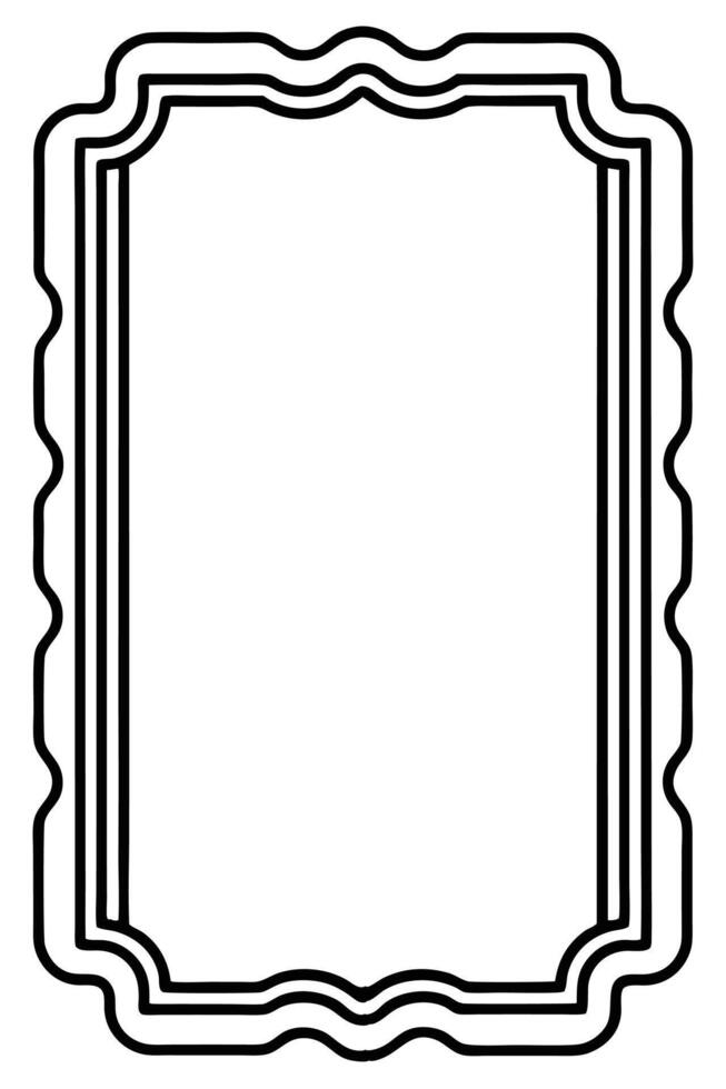 a black and white drawing of a frame vector