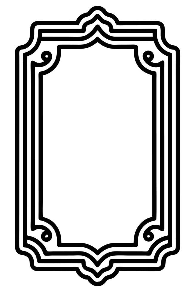 a black and white drawing of a frame vector
