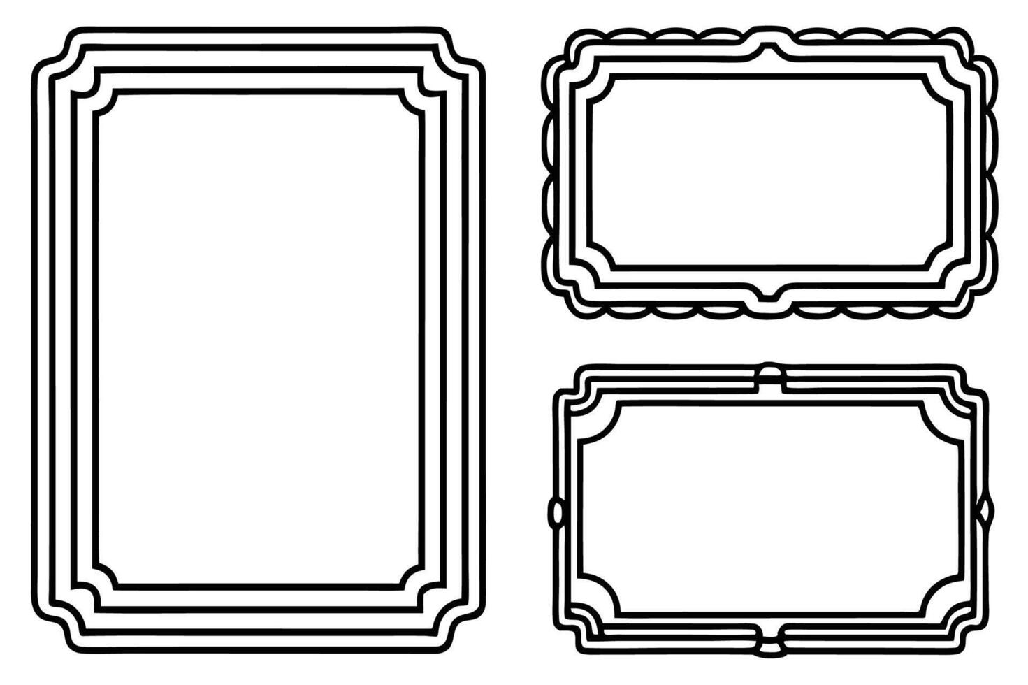 four different frames for a picture vector