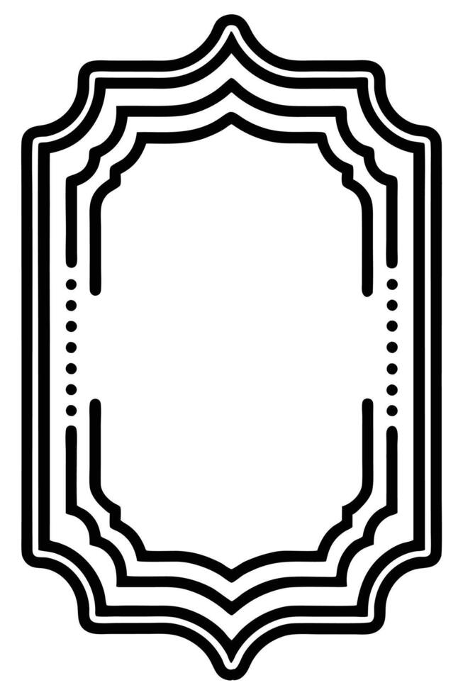 a black and white illustration of a frame vector