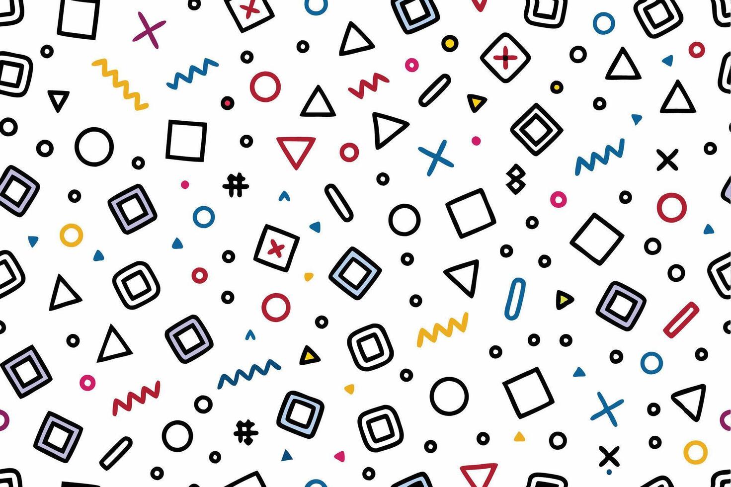 seamless pattern with geometric shapes and lines vector