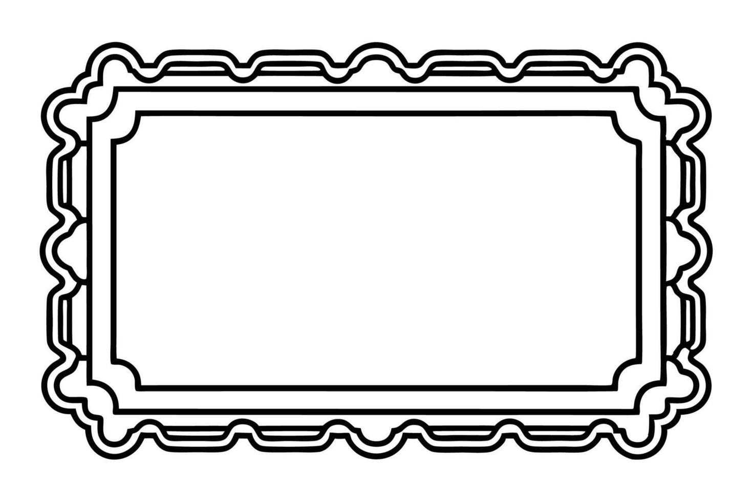 a black and white drawing of a frame vector