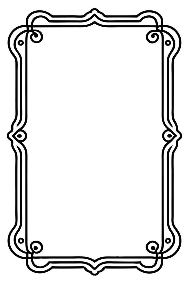 a black and white drawing of a frame vector