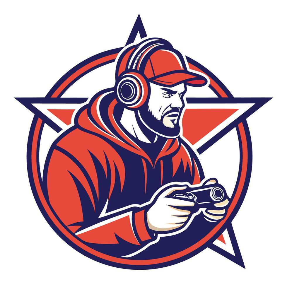 mascot icon gamer vector