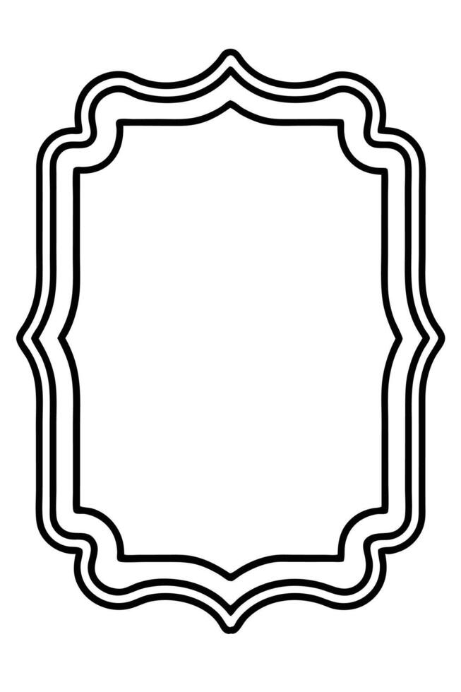 a black and white drawing of a frame vector