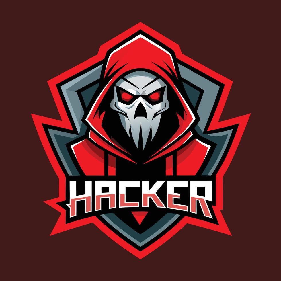 the logo for hacker vector