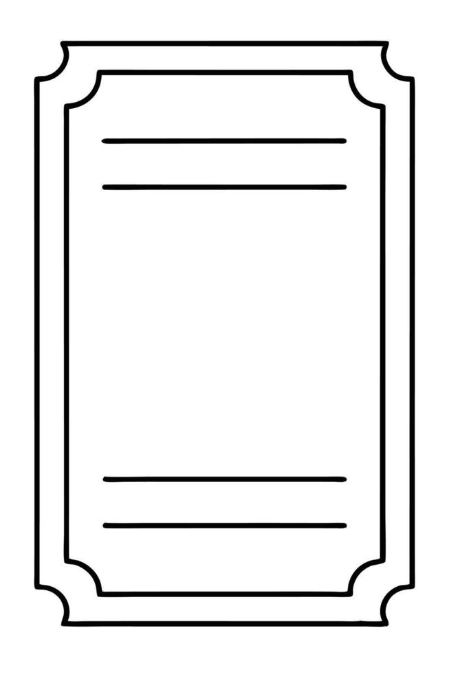 a blank frame with a line on it vector