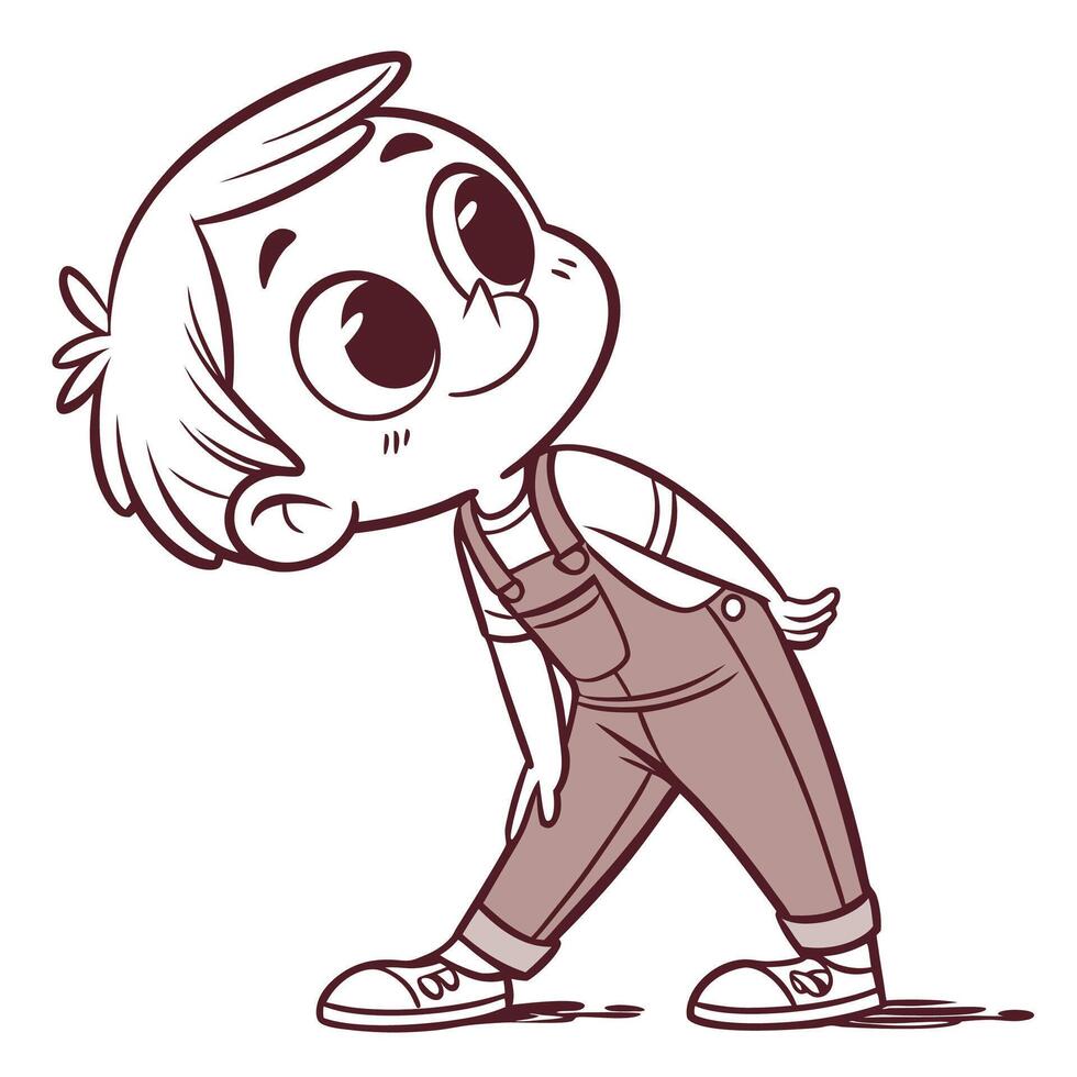 a cartoon boy with a big smile on his face vector