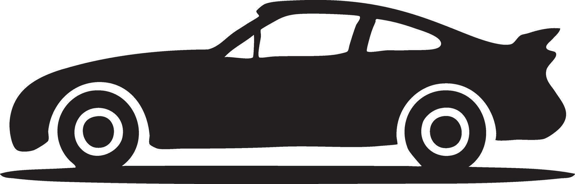 Side view of a car image in black colour vector
