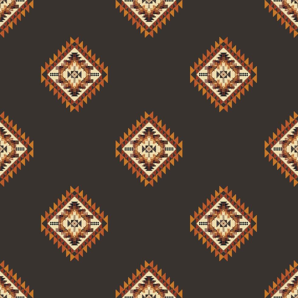 Native american indian ornament pattern geometric ethnic textile texture tribal aztec pattern navajo mexican fabric seamless decoration fashion vector