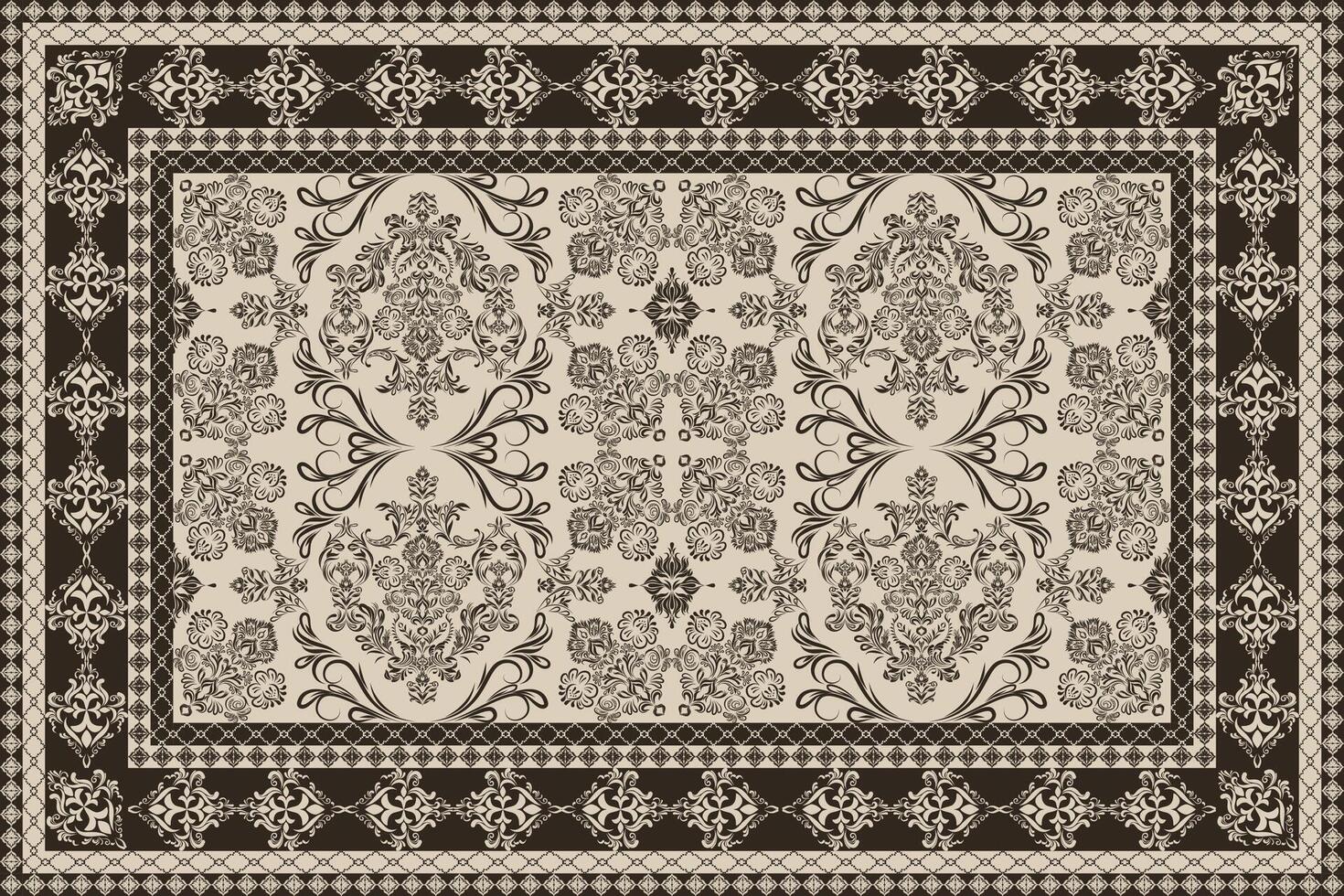 high resolution persian rug in eps format vector