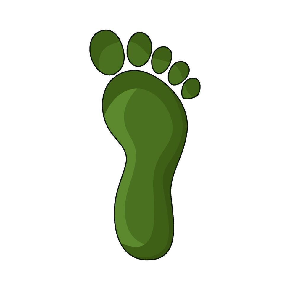 illustration of Carbon Footprint vector