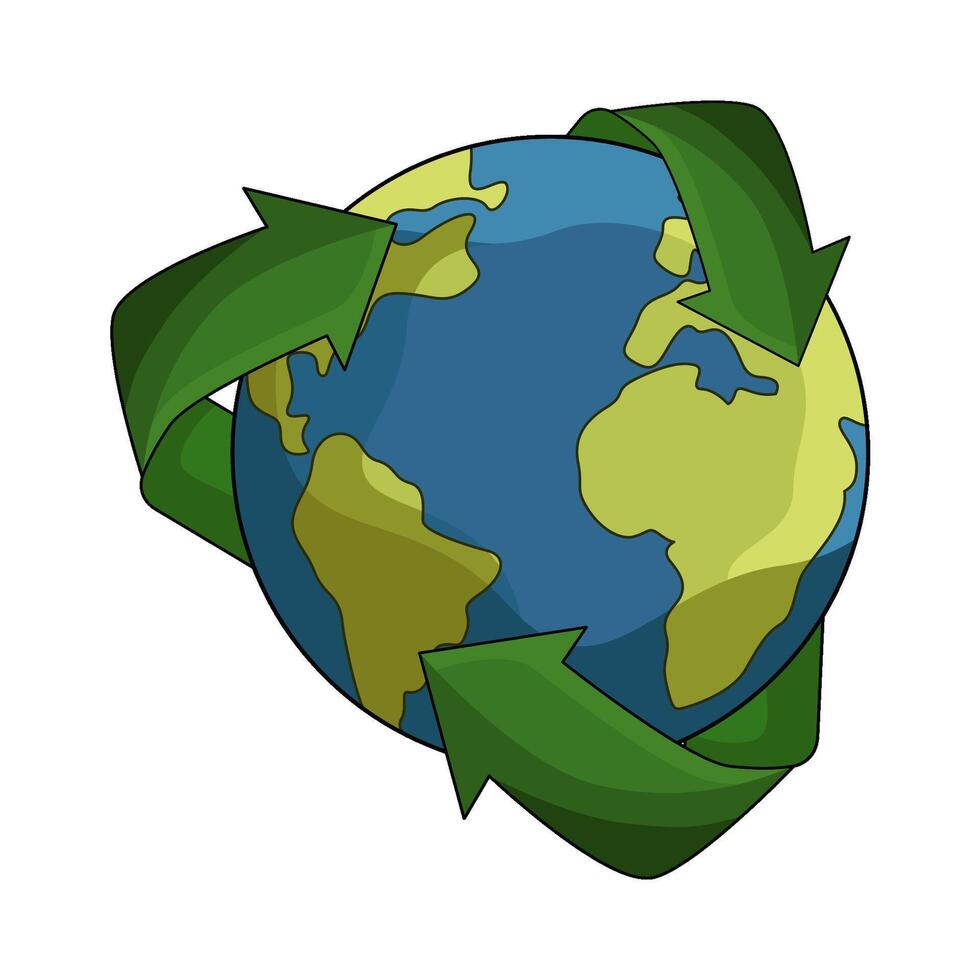 illustration of earth recycle vector