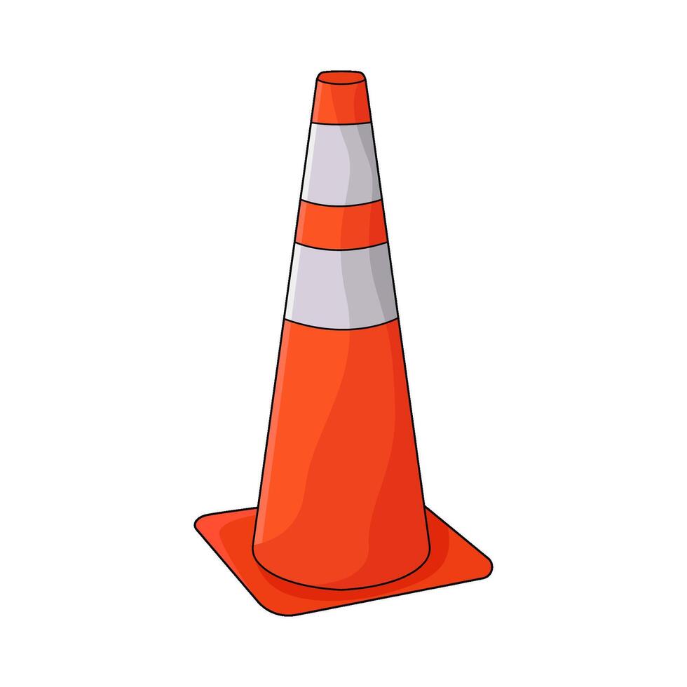 illustration of warning cone vector